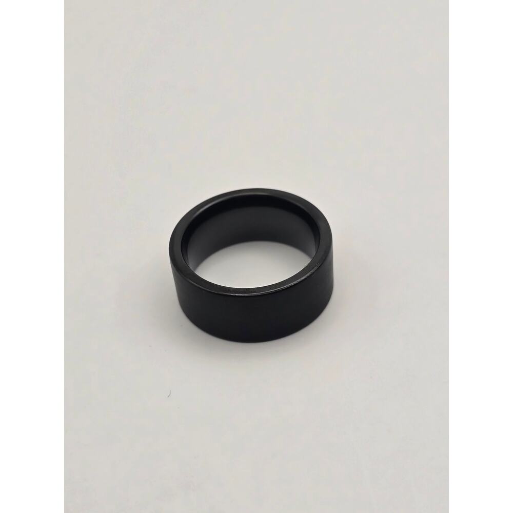 Men’s 10mm Black Tungsten Carbide Ring– Size 10 – Brushed Finish – Comfort Fit